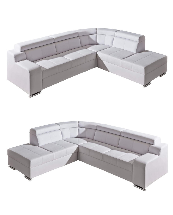 Narożnik modułowy Oskar 2, funkcja spania, pojemnik, regulowane zagłówki, DOLMAR