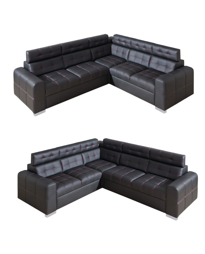 Narożnik Irys 1, funkcja spania, pojemnik, regulowane zagłówki, DOLMAR