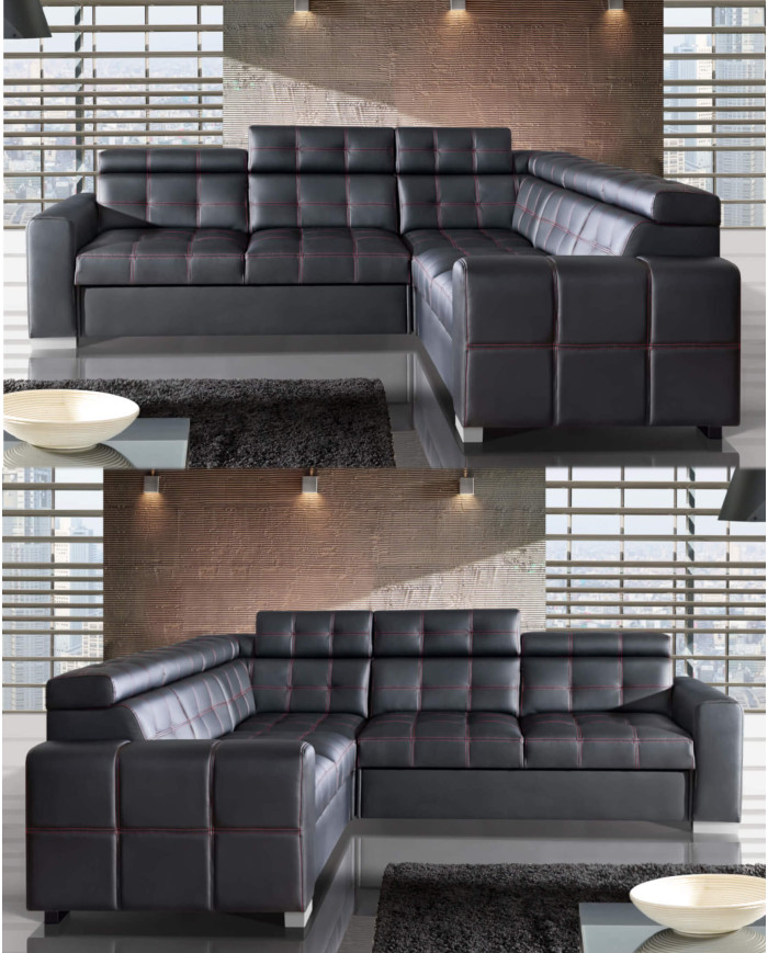 Narożnik Irys 1, funkcja spania, pojemnik, regulowane zagłówki, DOLMAR