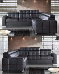 Narożnik Irys 1, funkcja spania, pojemnik, regulowane zagłówki, DOLMAR