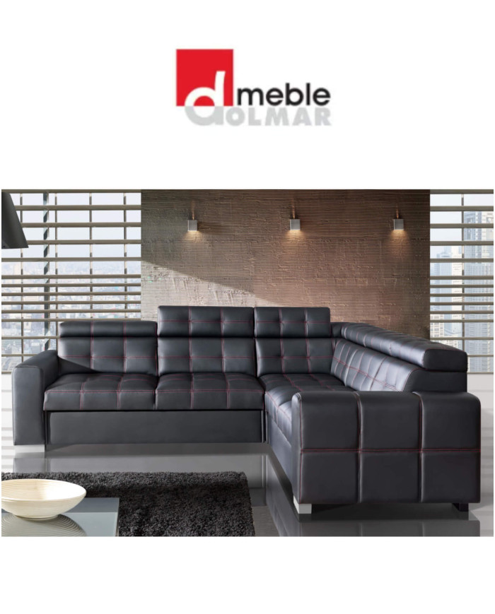 Narożnik Irys 1, funkcja spania, pojemnik, regulowane zagłówki, DOLMAR