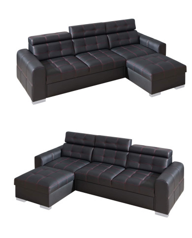 Narożnik Irys 2, funkcja spania, pojemnik, regulowane zagłówki, DOLMAR