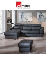 Narożnik Bazalt 1, funkcja spania, pojemnik, regulowane zagłówki, DOLMAR