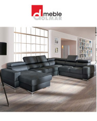 Narożnik Bazalt 2, funkcja spania, pojemnik, regulowane zagłówki, DOLMAR