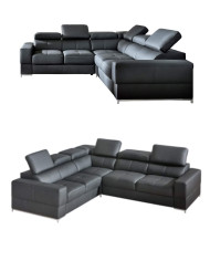 Narożnik Bazalt 3, funkcja spania, regulowane zagłówki, DOLMAR