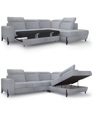 Narożnik Fresh 1, funkcja spania, pojemnik, regulowane zagłówki, DOLMAR