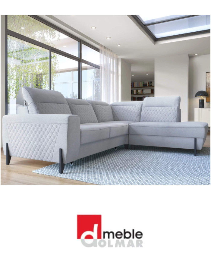 Narożnik Fresh 1, funkcja spania, pojemnik, regulowane zagłówki, DOLMAR