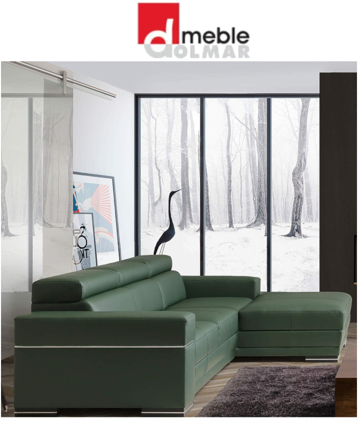 Narożnik Parys 2, funkcja spania, pojemnik, regulowane zagłówki, DOLMAR