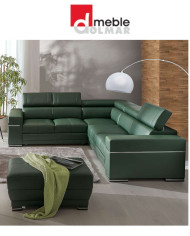 Narożnik Parys 3, funkcja spania, pojemnik, regulowane zagłówki, DOLMAR