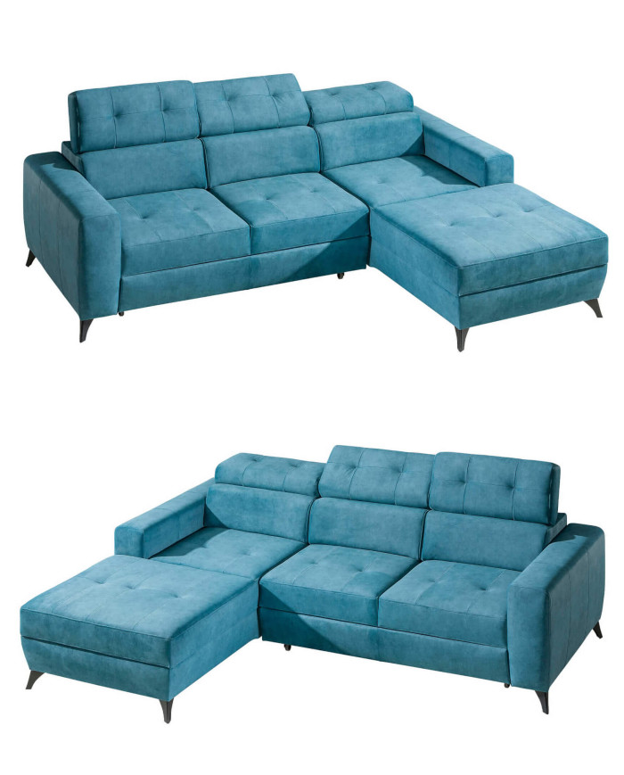 Narożnik Portland, funkcja spania, pojemnik, regulowane zagłówki, DOLMAR