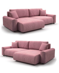 Narożnik Rima OT/B+2/FB, funkcja spania, pojemnik, DOLMAR