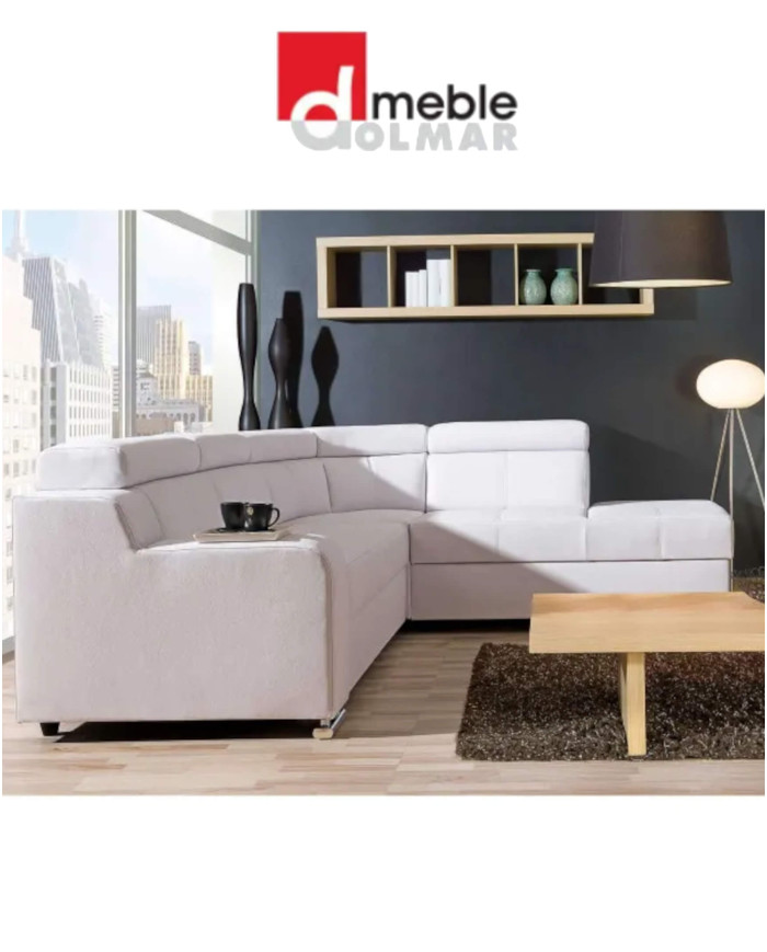 Narożnik modułowy Oskar 2, funkcja spania, pojemnik, regulowane zagłówki, DOLMAR