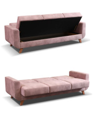 Wersalka Aramis 3 osobowa, pojemnik, funkcja spania, DOLMAR