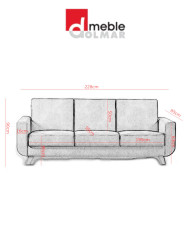 Wersalka Aramis 3 osobowa, pojemnik, funkcja spania, DOLMAR