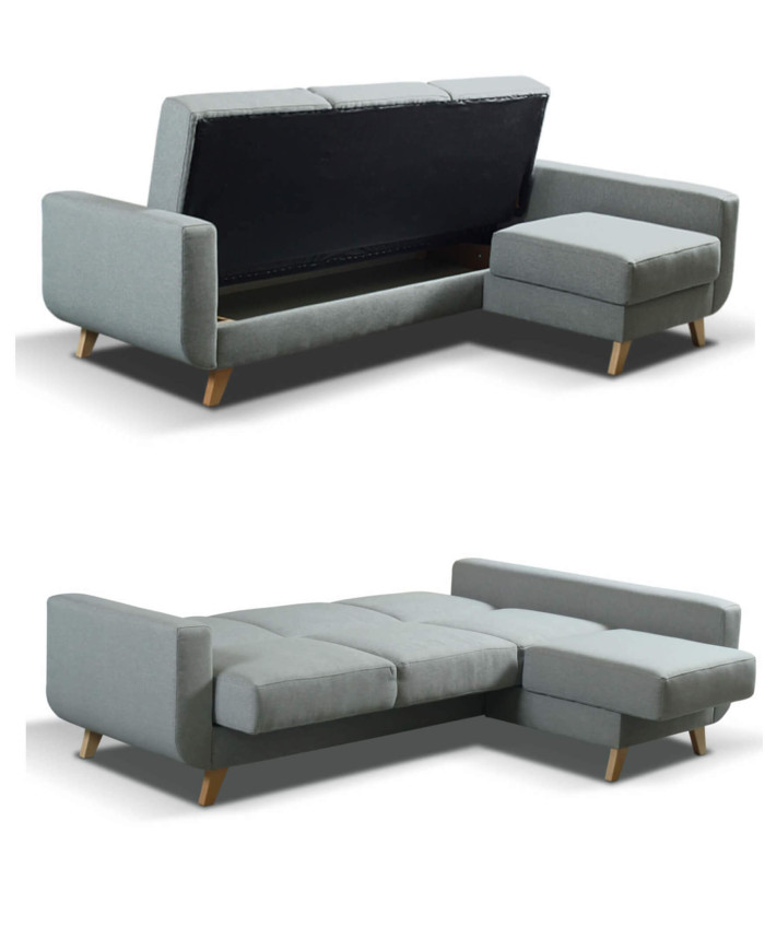 Narożnik Aramis, funkcja spania, pojemnik, DOLMAR