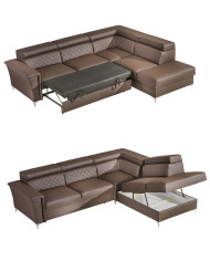 Narożnik Garry 1, funkcja spania, pojemnik, regulowane zagłówki, DOLMAR