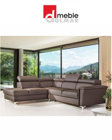 Narożnik Garry 1, funkcja spania, pojemnik, regulowane zagłówki, DOLMAR