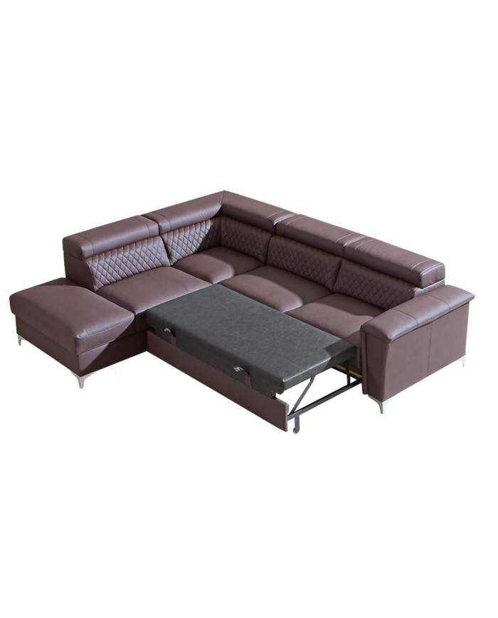 Narożnik Garry 2, funkcja spania, duży pojemnik, regulowane zagłówki, DOLMAR