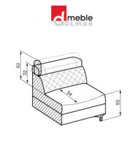 Narożnik Garry 2, funkcja spania, duży pojemnik, regulowane zagłówki, DOLMAR