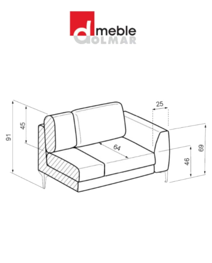 Narożnik Imperia, funkcja spania, pojemnik, DOLMAR