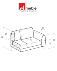 Narożnik Imperia, funkcja spania, pojemnik, DOLMAR
