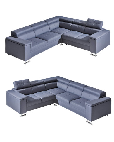 Narożnik Boston 2, funkcja spania, regulowane zagłówki, DOLMAR