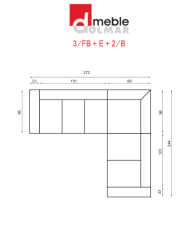 Narożnik Boston 2, funkcja spania, regulowane zagłówki, DOLMAR