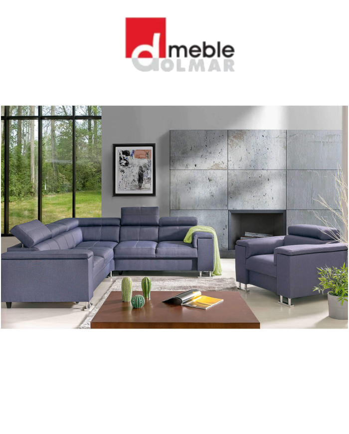 Narożnik Boston 2, funkcja spania, regulowane zagłówki, DOLMAR