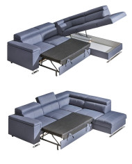 Narożnik Boston 1, funkcja spania, pojemnik, regulowane zagłówki, DOLMAR