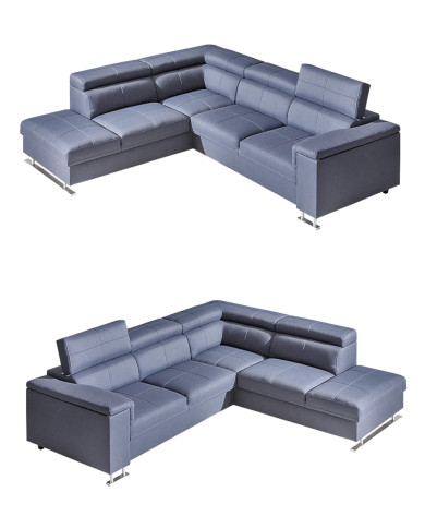 Narożnik Boston 1, funkcja spania, pojemnik, regulowane zagłówki, DOLMAR