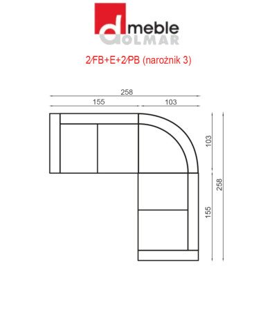 Narożnik Cadiz 3, funkcja spania, pojemnik, regulowane zagłówki, DOLMAR