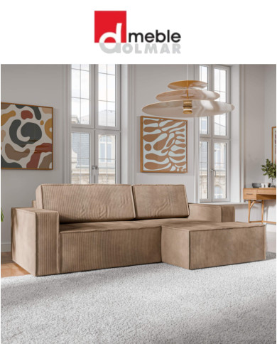 Narożnik Como 2/FB+OT/B, funkcja spania, pojemnik, DOLMAR