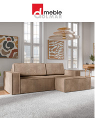 Narożnik Como 2/FB+OT/B, funkcja spania, pojemnik, DOLMAR