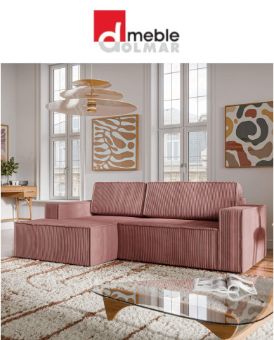 Narożnik Como 2/FB+OT/B, funkcja spania, pojemnik, DOLMAR