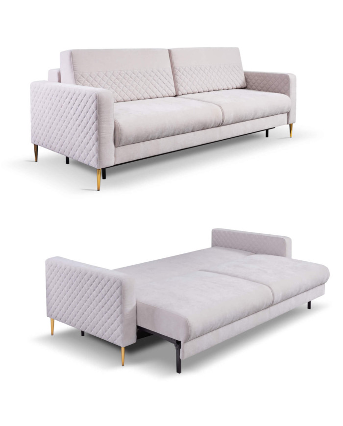 Kanapa Blanca, funkcja spania, pojemnik, DOLMAR