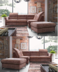 Narożnik Denver, funkcja spania, pojemnik, regulowane zagłówki, DOLMAR