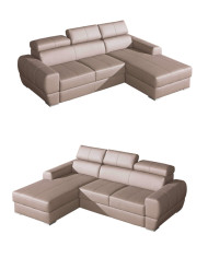 Narożnik Vento 1, 3/FB+OT/P, funkcja spania, pojemnik, regulowane zagłówki, DOLMAR