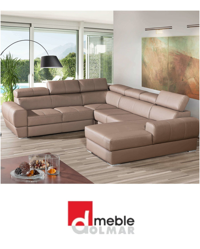 Narożnik Vento 3, 3/FB+E+2/G+OT/P, funkcja spania, pojemnik, wysuwane siedzisko, DOLMAR