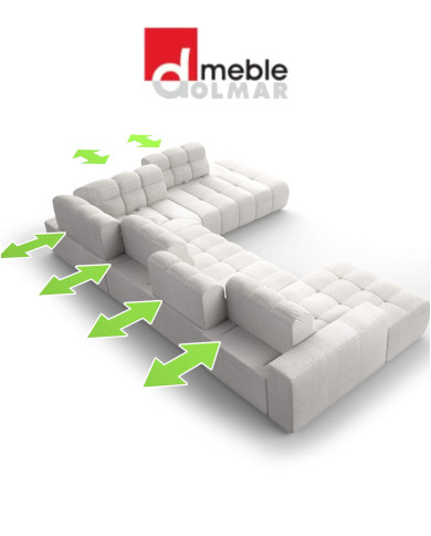 Narożnik Bello 1, przesuwane oparcia, DOLMAR