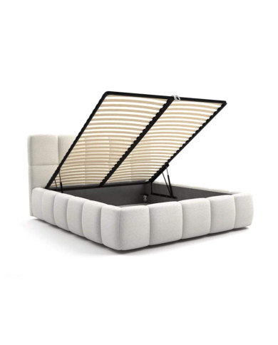 Łóżka tapicerowane Dream 180x200 cm, stelaż z podnośnikami, pojemnik, DOLMAR