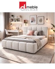 Łóżka tapicerowane Dream 180x200 cm, stelaż z podnośnikami, pojemnik, DOLMAR