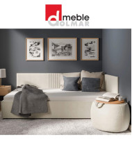 Tapczan Lena V2, funkcja spania, pojemnik, stelaż z podnośnikami, panele naścienne, DOLMAR