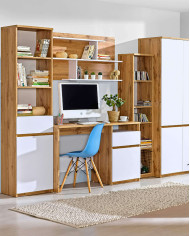 Regał Arca AR4 z szufladami, biel arktyczna/dąb wotan, DOLMAR