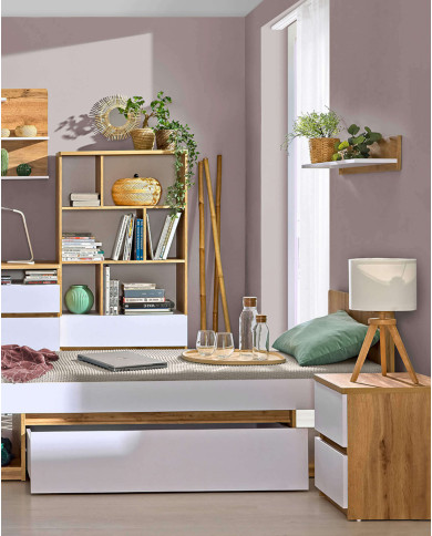 Komoda Arca AR5 z szufladami, biel arktyczna/ dąb wotan, DOLMAR