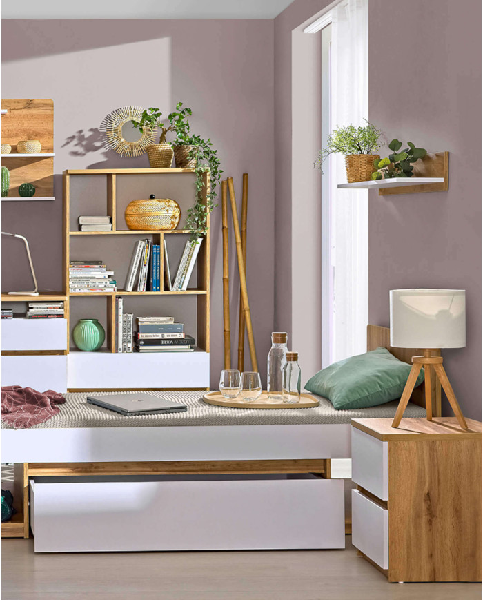 Komoda Arca AR5 z szufladami, biel arktyczna/ dąb wotan, DOLMAR