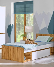 Komoda Arca AR5 z szufladami, biel arktyczna/ dąb wotan, DOLMAR