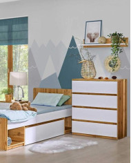 Regał Arca AR11, biel arktyczna/dąb wotan, DOLMAR