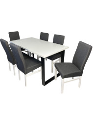 Krzesło Luna, drewniane, tapicerowane siedzisko i oparcie, Femix