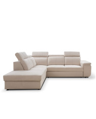 Narożnik Leon, funkcja spania, pojemnik, regulowane zagłówki, ROBE