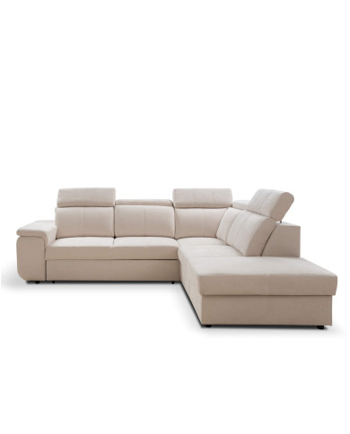 Narożnik Leon, funkcja spania, pojemnik, regulowane zagłówki, ROBE